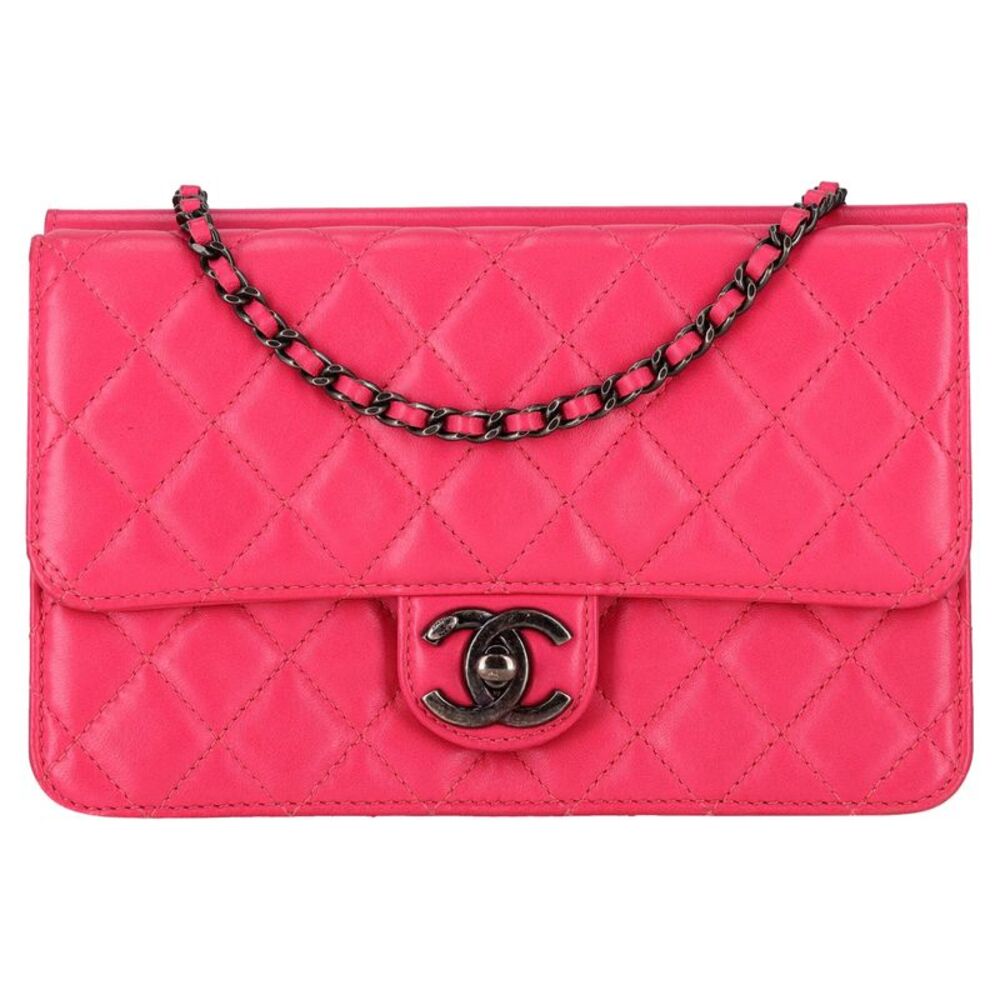 Chanel Lambskin Leather Crossing Times Diamond Quilted Medium Flap Bag